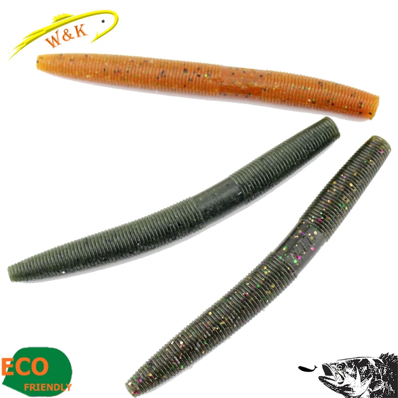 Senko-señuelo de gusano para estanque, perca de Lucio, señuelo de pesca de lubina a 4 pulgadas, 6 piezas, cebo suave con alto contenido de sal, interior, sin plomo - imagen 5