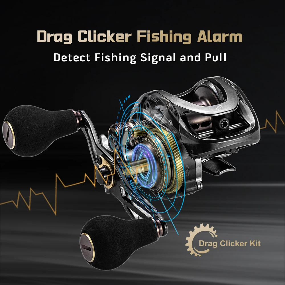 Carrete de Baitcasting SOLOLKING HIAW200 para carrete de pesca de mar de pulpo con patas web de calamar, relación de engranaje 5,4/7,2, Baitcaster de arrastre máximo de 9,5 KG - imagen 5