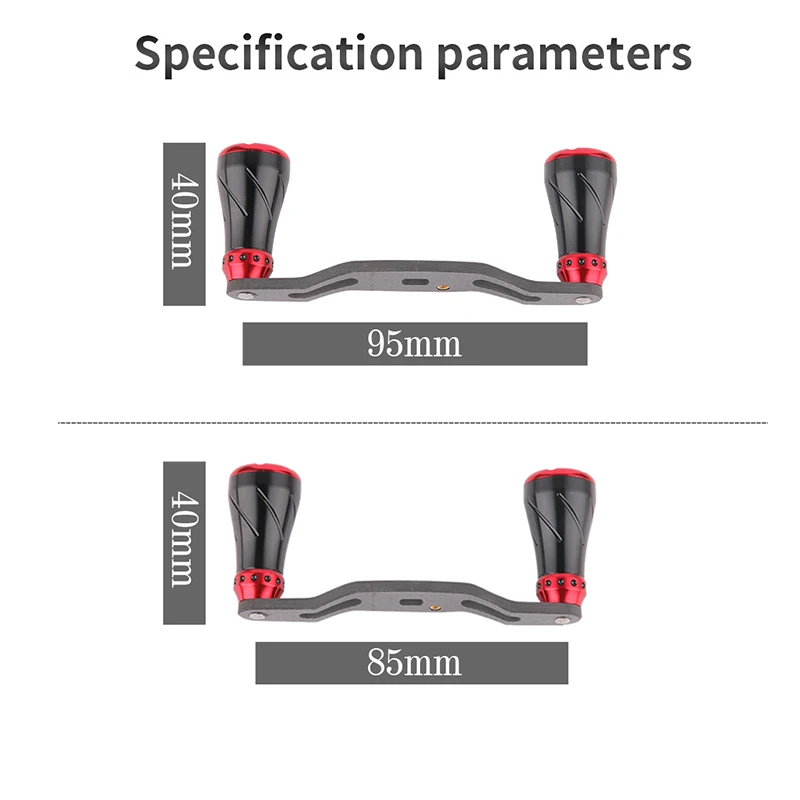DEUKIO-carrete de pesca al aire libre con doble mango, carrete de Baitcasting con mango de carbono, conversión de carrete de gota de agua, accesorios DIY - imagen 5