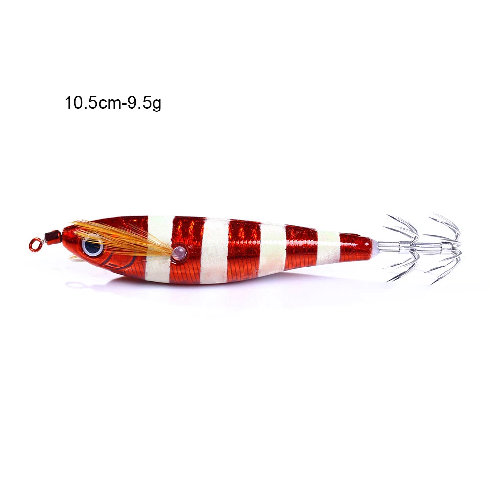 Newup-anzuelos de madera para pesca, anzuelos de calamar, 10g, 9,5g, 17,2g, 14,3g, 9 unids/lote - imagen 4