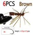 6pcs Brown
