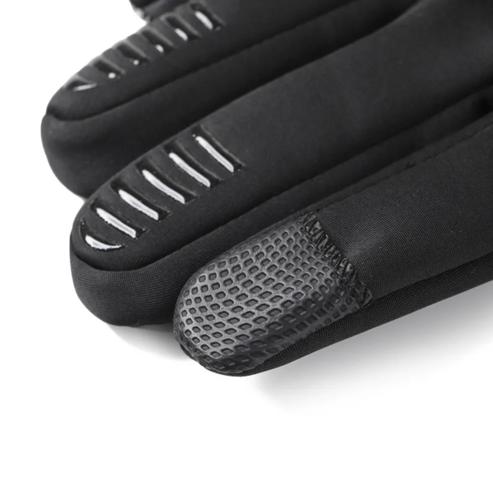 Guantes de ciclismo de invierno con pantalla táctil, hebilla de bloqueo, antideslizantes, gruesos, a prueba de frío, a prueba de viento, cálidos para exteriores