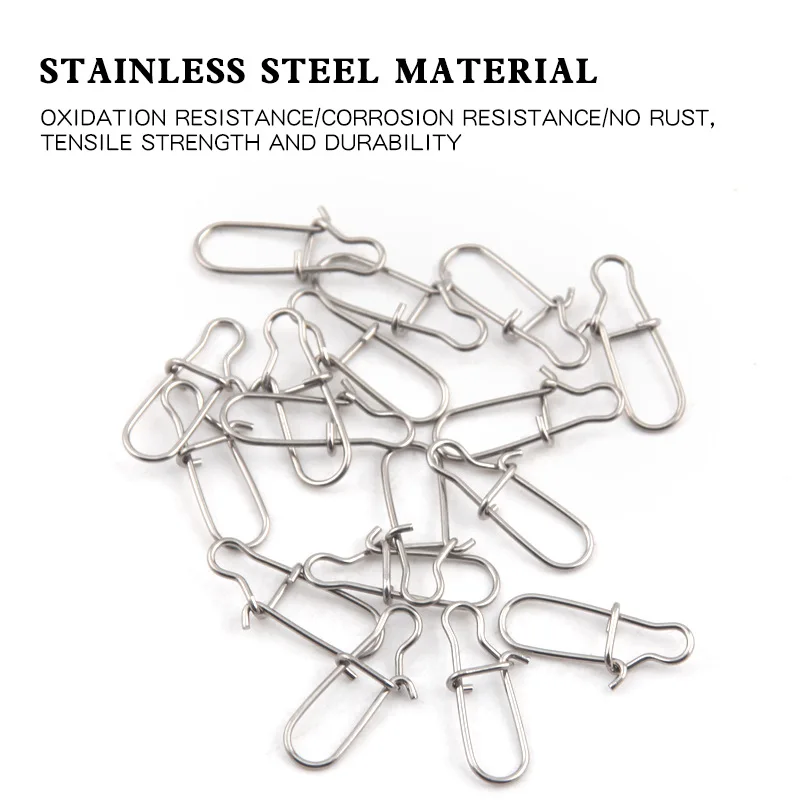 Pin de calabaza de Metal de alta resistencia, 5 piezas, Conector de broches de seguridad 13g, 15g, 17g, 20g, 25g, anzuelo de pesca, señuelo de pesca, cierre rápido con Clip - imagen 5