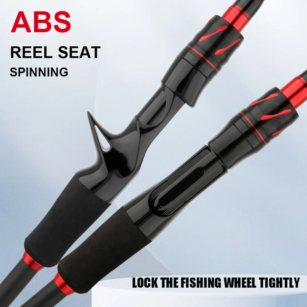 GHOTDA 1,8 m 2,1 m cañas de pescar con señuelo fibra de carbono caña de lanzamiento giratoria peso de cebo 3-18g caña de pescar seccional de viaje Baitcasting - imagen 5
