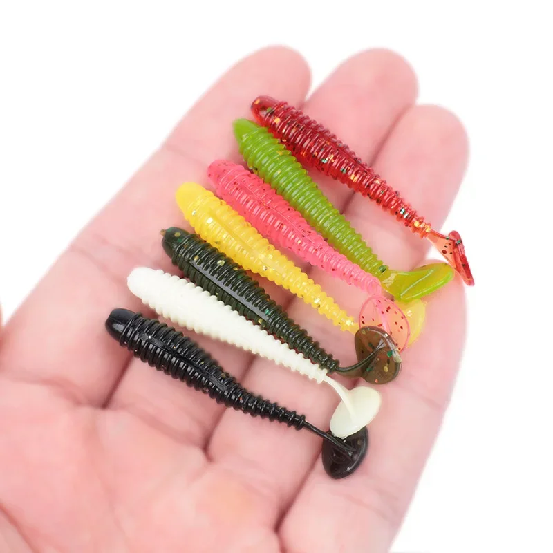 10 Uds. Señuelos blandos de silicona 4cm 0,7g pieza aparejos artificiales cebo productos para pesca en el mar pesca en roca Swimbait Wobblers - imagen 3