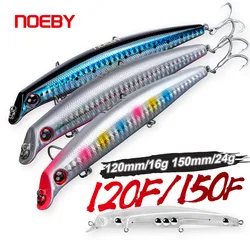 NOEBY Señuelos Minnow sin labio – Flotantes duros para lanzado largo