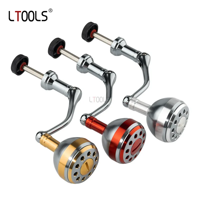 Reemplazo de carrete de Metal, mango eléctrico, perilla de mango de carrete de pesca, mango giratorio, empuñadura de brazo basculante para accesorio de carrete de pesca giratorio - imagen 3