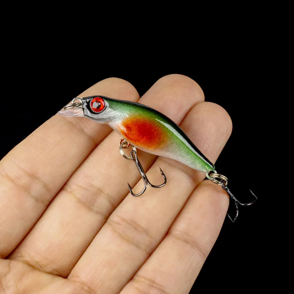 Nuevo 1 Uds 5cm 2,7g Wobbler mini señuelo de pesca manivela cebo Minnow Bass Trolling cebo Artificial carpa señuelos pesca - imagen 3