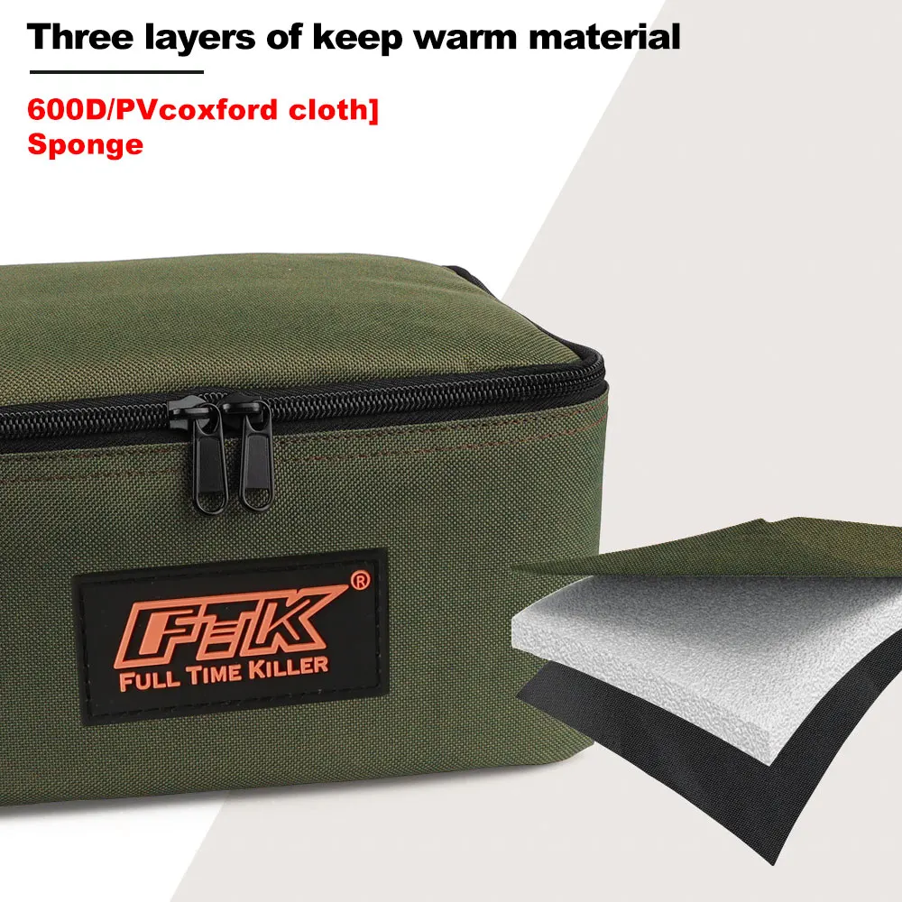 FTK Bolsa de aparejos de pesca con 4 bolsas pequeñas, bolsa de almacenamiento de señuelos y carretes de pesca, bolsa organizadora de aparejos de pesca - imagen 5