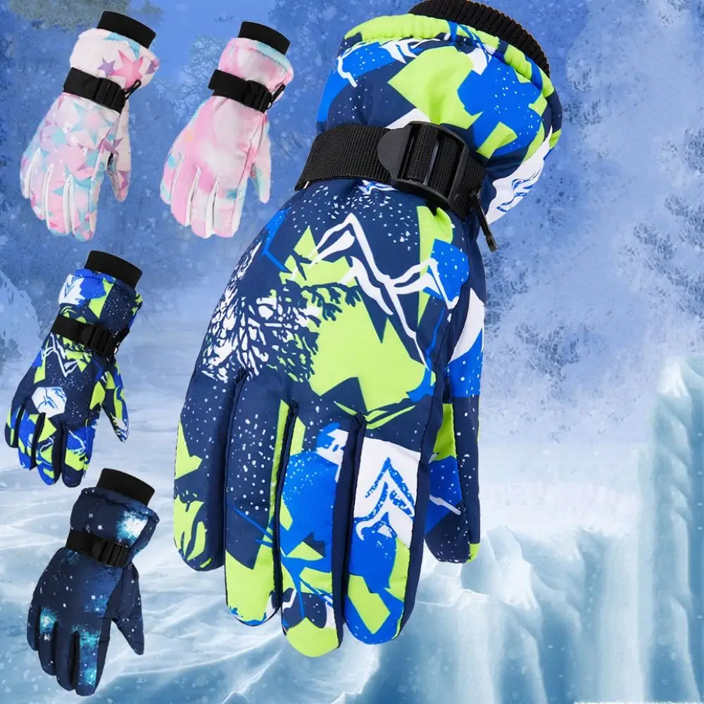 Guantes de esquí para pantalla táctil, manoplas antideslizantes de lana, gruesas, cálidas, resistentes al viento, impermeables, para deportes de invierno - imagen 2