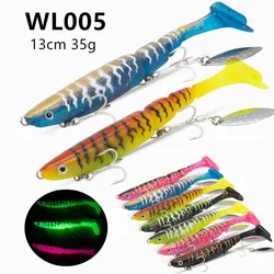 Swimbait Barracuda WL005 – Señuelo articulado 130mm anzuelo triple agua dulce