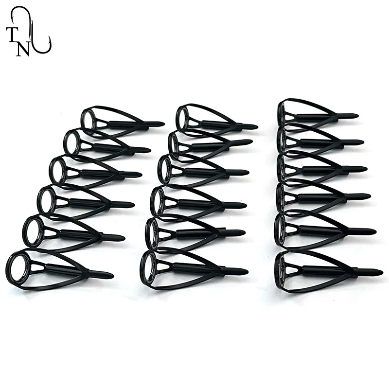 TN100 5 uds BCRLST guías de punta de pesca construcción guías de caña de pescar anillo Kit de reparación de agua salada para accesorios de repuesto de pesca - imagen 3