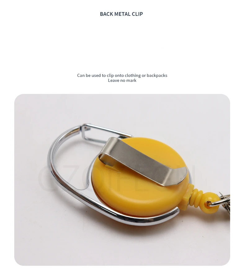 Este clip de metal es perfecto para recortar artículos como ropa o mochilas