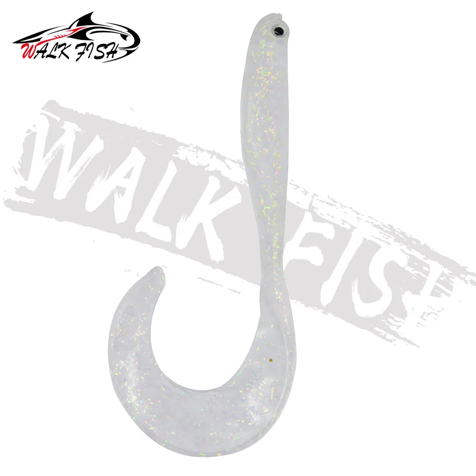 WALK FISH 4PCS Fishing 3D Eyes Soft Fish Lures 10.5cm 6.5g Long Tail Swimbaits Jig Wobblers Abdominal Hook Slot Silicone Bait - imagen 5