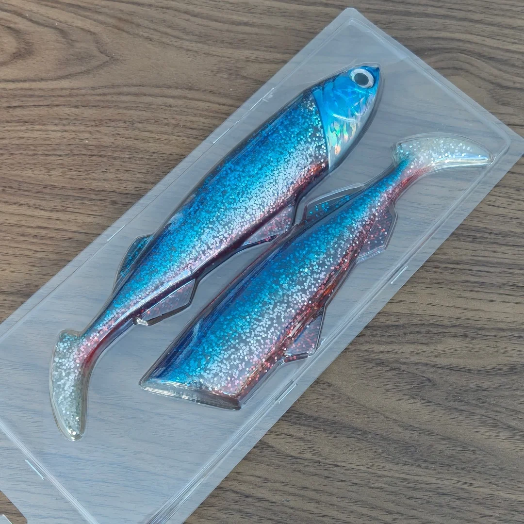 Señuelo de Pesca suave de pez grande, 26cm, 415g, Jigging, Trolling, para agua salada, aparejos de Pesca de mar, Wobblers, cebo Artificial, 1 ud.