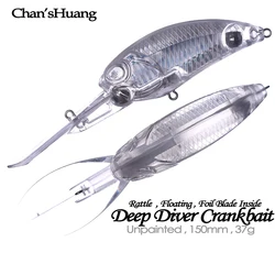 Chan'sHuang Crankbait artesano – Hoja aluminio para buceo profundo