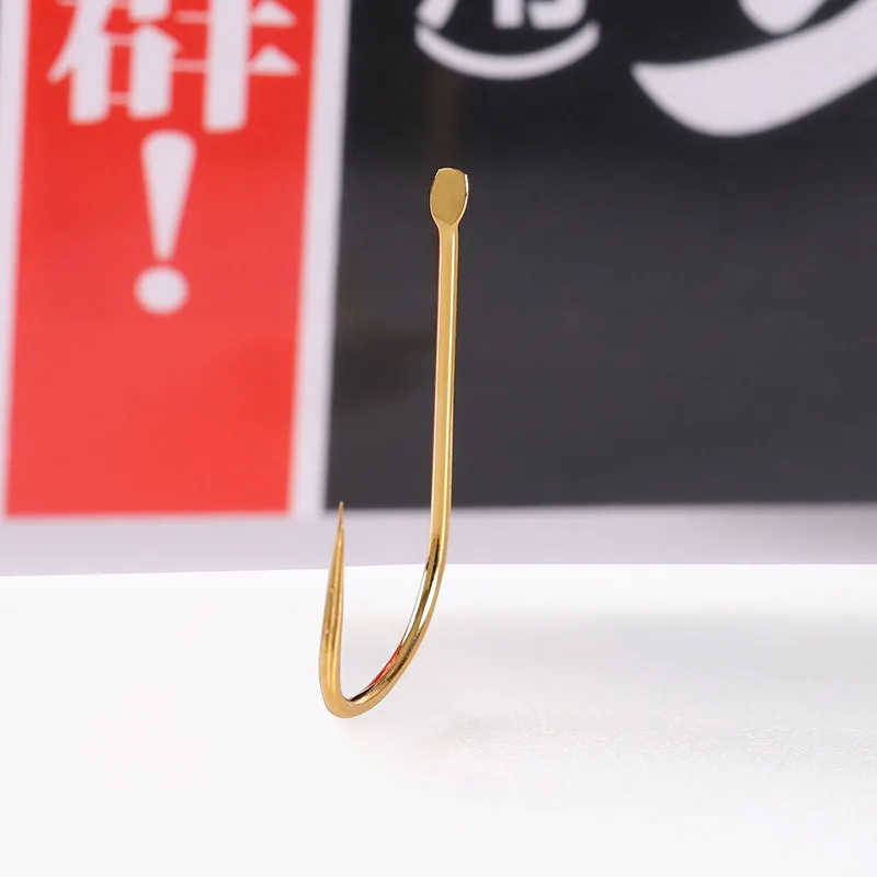 MARUTO-Mangas de cabeza de caña de pescar, anzuelo de pesca, acero al carbono, sin púas, para competición, 0,3-8 # - imagen 2