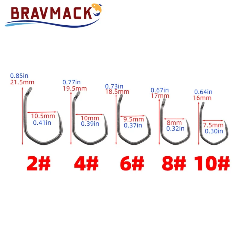 50 Uds. Anzuelo sin púas de acero inoxidable con revestimiento de anzuelo con ojo 8020 accesorios de pesca - imagen 2