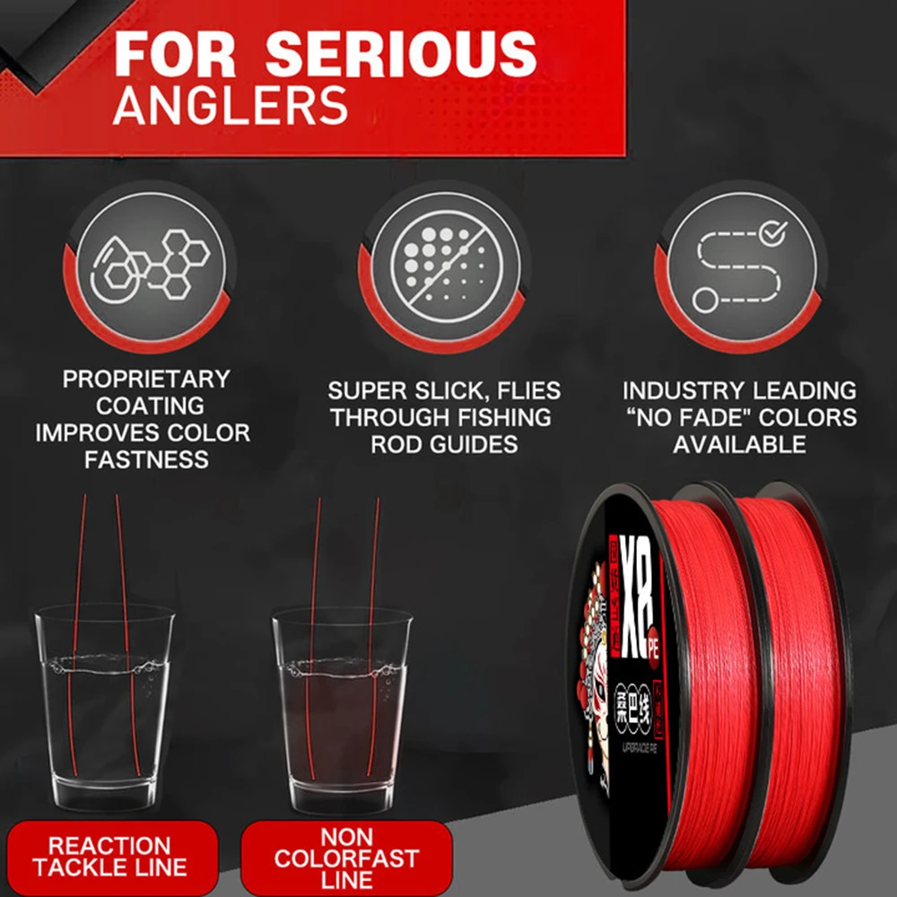 Thornsline nunca se decolora, hilo de pescar trenzado de 8X hebras, multifilamento japonés PE, revestimiento Ultra suave, agua salada, todo para pesca de peces - imagen 4
