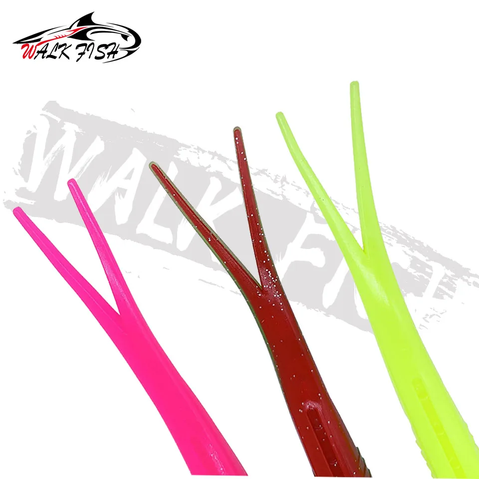 WALK FISH-señuelo de pesca con cebo suave, 3 uds., 170mm, 15,5g, cola dividida en forma de V, Swimbait, gusano, aparejos de pesca de agua dulce - imagen 5