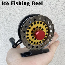 Carrete de Metal Mini carrete de pesca en hielo carrete de balsa de pesca ultraligero portátil accesorios de aparejos de pesca al aire libre arrastre máximo 5kg