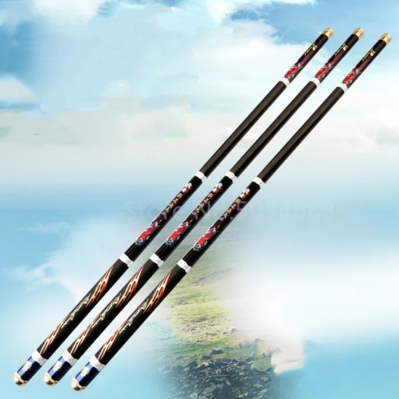 Caña de pescar telescópica de fibra de carbono dura súper ligera de 3,6 M-7,2 M, caña de pescar de alta calidad, depósito para pesca en estanque - imagen 4