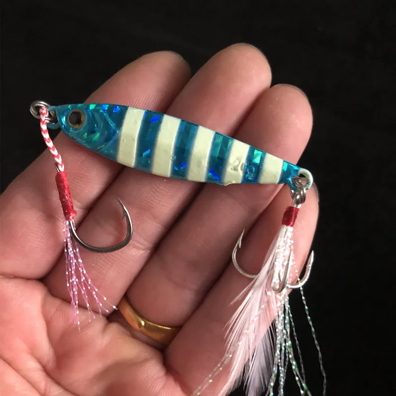 Señuelo de pesca Shore Cast Jigs 7-60g cebo de Metal duro plantilla de vibración lenta brillo señuelos artificiales Jigbait 1 pieza en venta - imagen 4