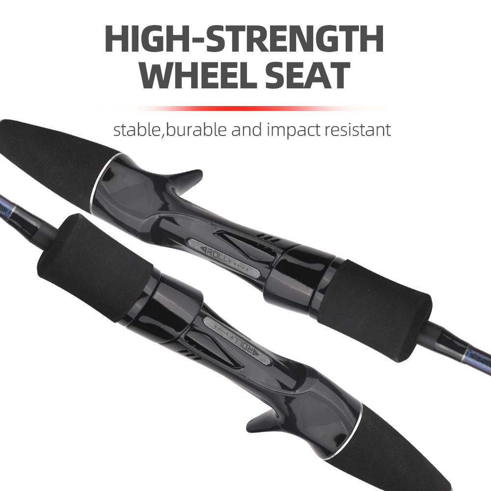 ROLLFISH-caña de pescar de fibra de carbono, accesorio con punta de titanio, pulpo, calamar, sepia, acción de 1,55 M, 7:3, caña de Jigging de luz lenta para barco de agua salada - imagen 5