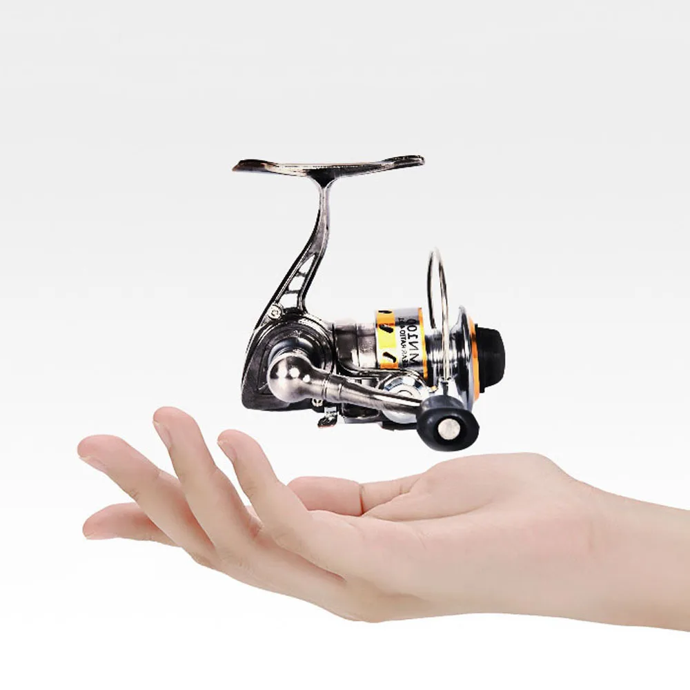 Carrete de pesca de bolsillo de Metal, engranaje de arrastre de 6KG, relación 4,3: 1, carrete de agua dulce y salada, balsa de hielo, rueda de fundición giratoria, aparejos de señuelo - imagen 4