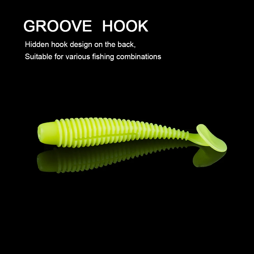 Señuelos blandos de silicona para pesca, cebos Jigging Wobblers artificiales para lubina y carpa, lote de 10 piezas, 6,5 cm/2,5g - imagen 2