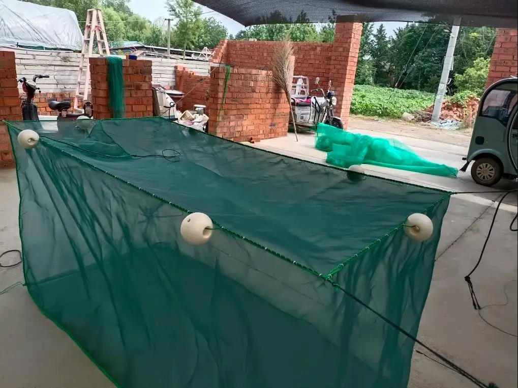 Lawaia-jaula de red para peces, Red de cría de peces con cubierta, Red de crayones, estaca, estanque, agricultura, acuicultura, malla pequeña - imagen 4