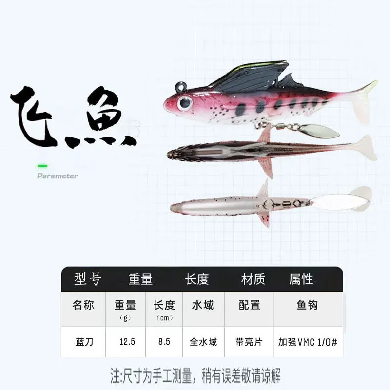 Testar-señuelos con cola en T, plantilla de plomo, 8,5 cm/12,5g, cabezal de anzuelo giratorio, cebo suave realista para lubina/perco, agua dulce y salada - imagen 5