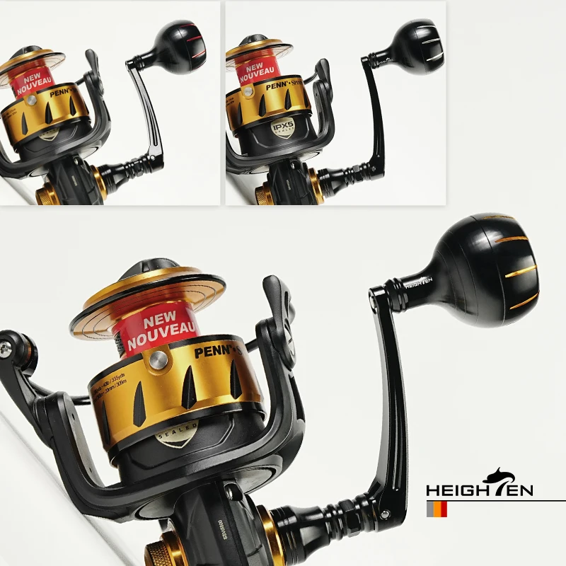 Carrete giratorio para máquina completa HEIGHTEN PENN, mango único, longitud del eje de 75mm, equipado con perilla de 42mm de diámetro, modificación de señuelo - imagen 2