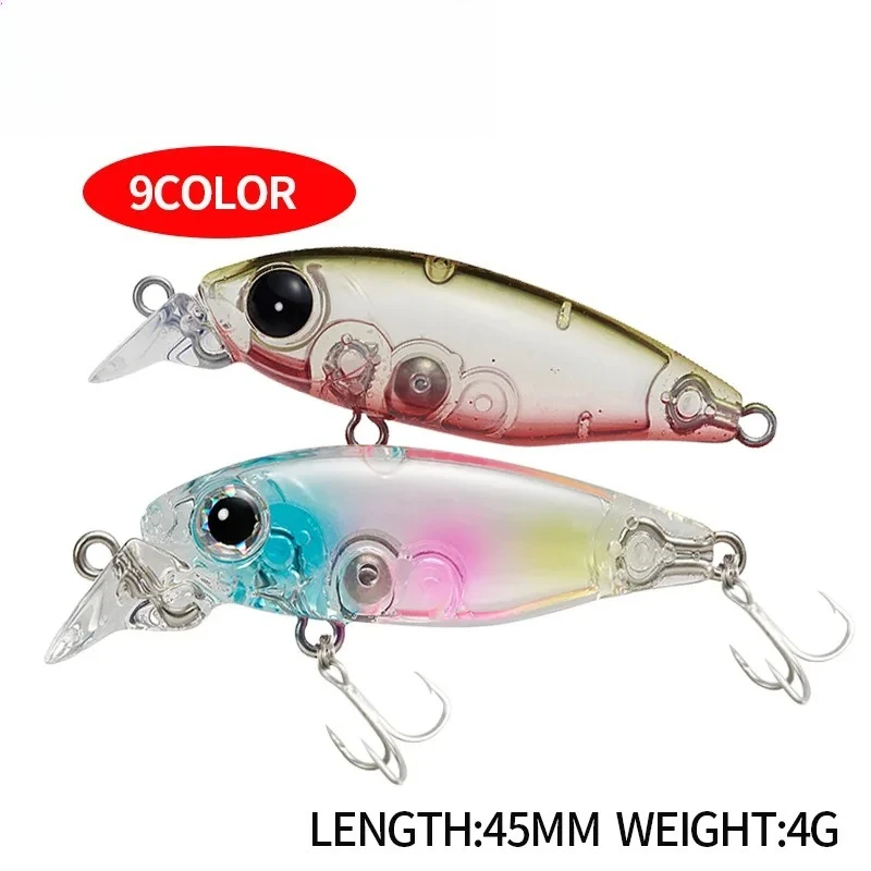 Mini pececillo suspendido, 45mm, 4g, Jerkbait flotante Wobbler, señuelo de pesca magnético de fundición larga, cebo Artificial duro, aparejos de Lucio Aspius - imagen 3