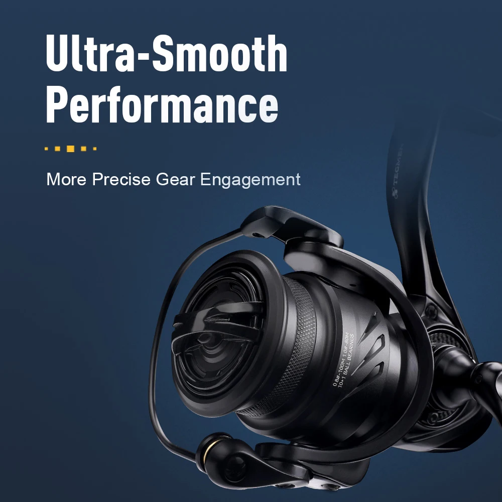 Kingdom Tegmen 5,2: 1 6,2: 1 relación de engranaje de alta velocidad carretes de pesca giratorios ligeros a 143g carbono 9kg arrastre máximo 10 + 1 cantidad de rodamientos - imagen 4