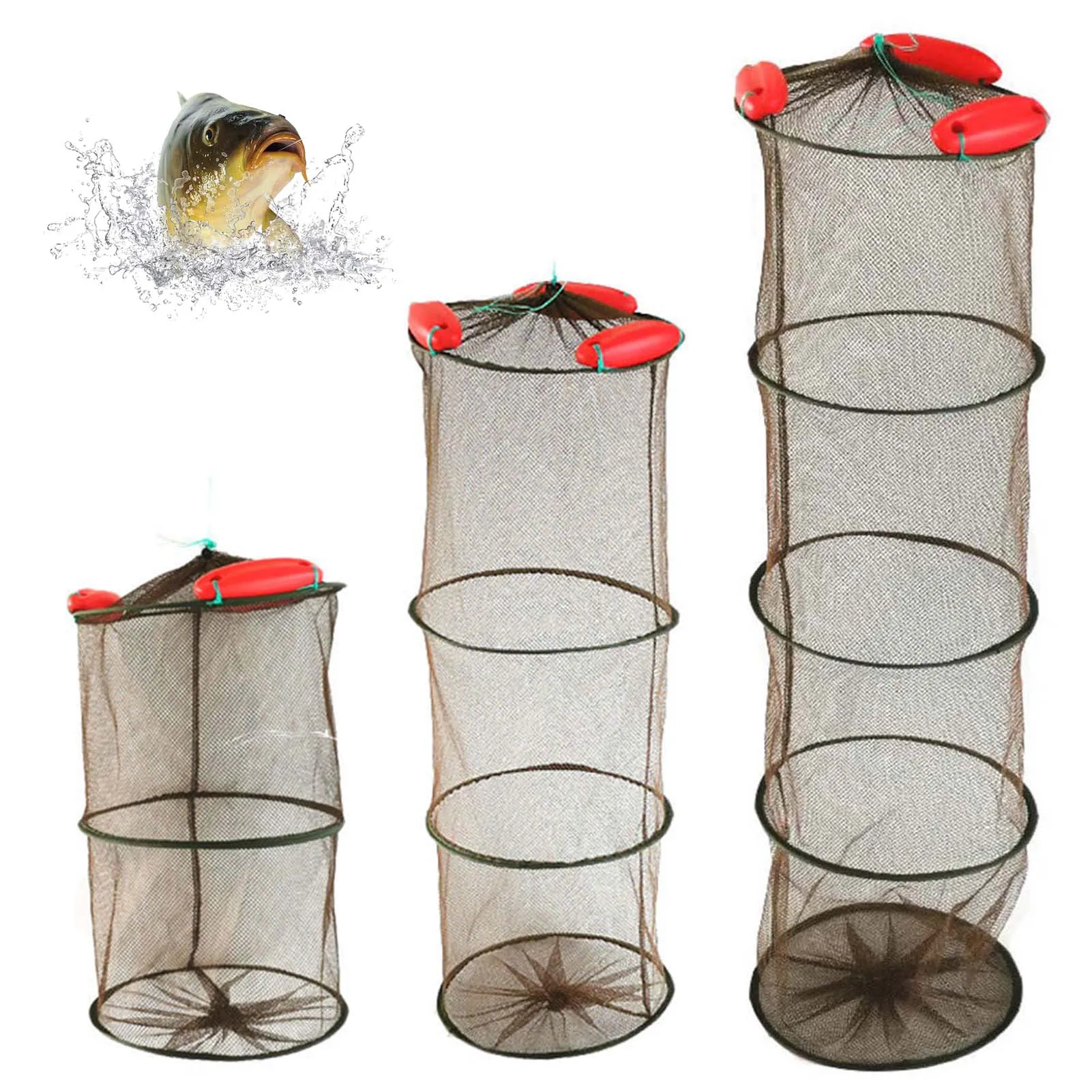 Red de pesca larga nailon – Malla secado rápido con bolsa portátil - imagen 5