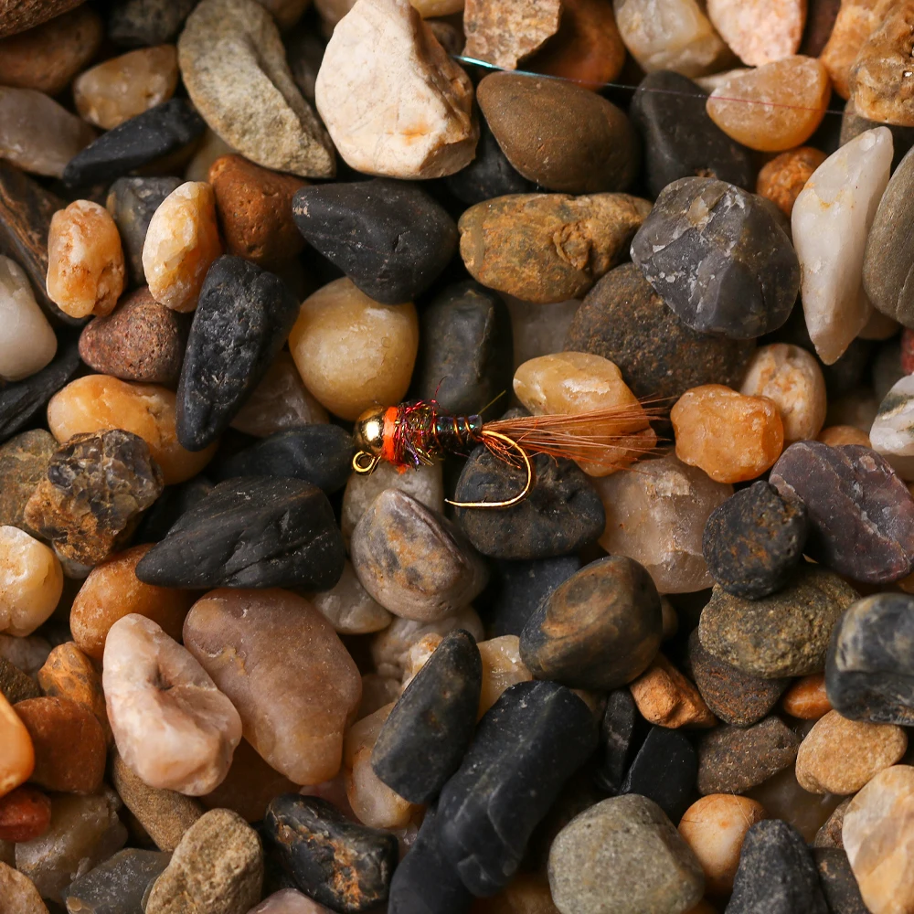 WIFREO 8 Uds Beadhead Jighead ninfas mosca insecto gusano hundimiento rápido trucha pesca moscas insecto Artificial señuelo de pesca para arco iris - imagen 5