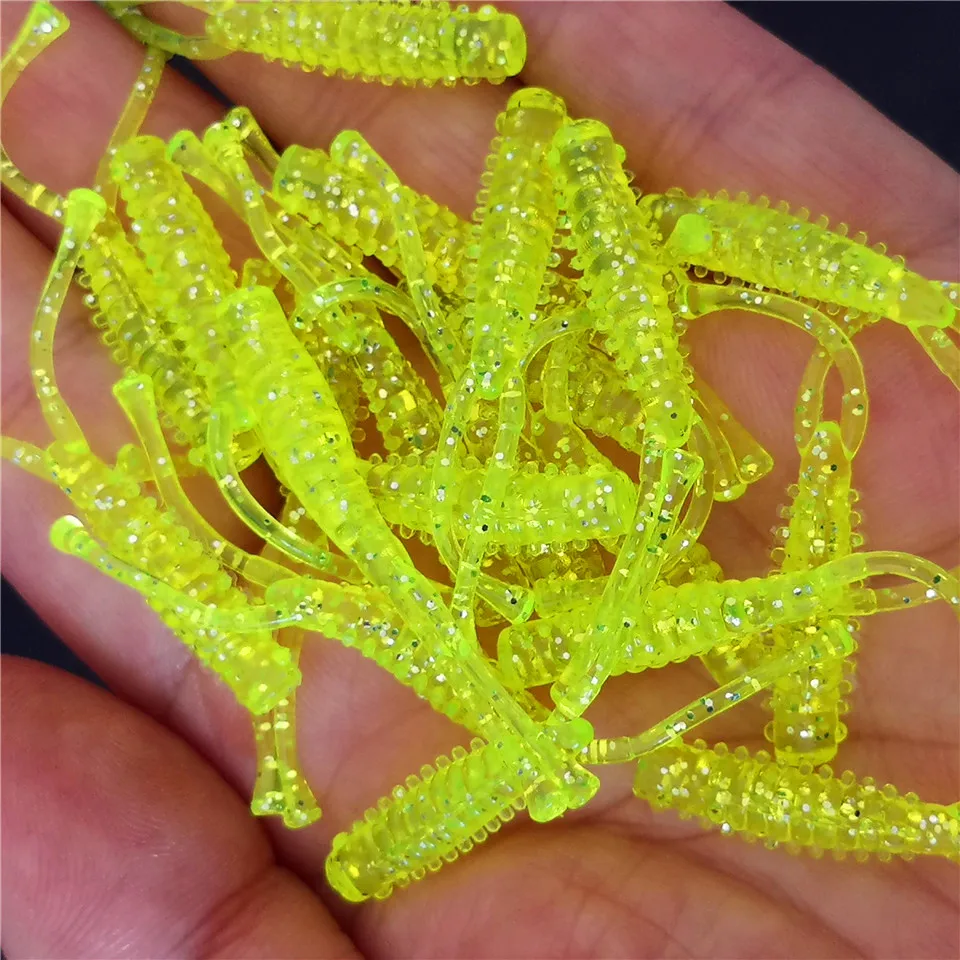Ajing señuelo de pesca suave 20 piezas 0,26g 4cm silicona lubina Rockfish Swimbait Jigging cebos de plástico gusano - imagen 5
