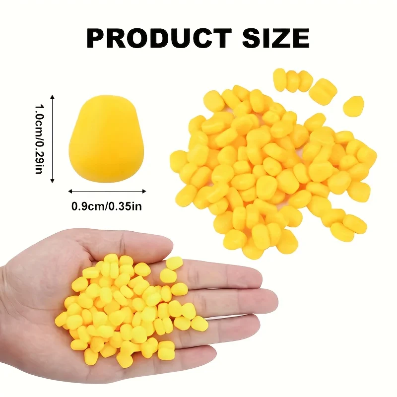 Señuelos de pesca de carpa suaves, 500 Uds., bola flotante con olor, alimentador de cuentas, cebo Artificial de maíz emergente, flotador de pesca, accesorios de señuelo de esquina - imagen 4
