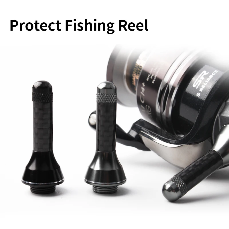 Ruke nuevo 1 pieza soporte de carrete de pesca accesorios giratorios cubierta de fibra de carbono reemplazable DIY longitud del carrete 45mm pesas 8,1g hermoso - imagen 4