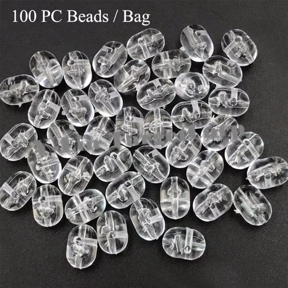 100 47mm/50mm transparent plug drill bits, fishing cross beads, floating balls, double luminous space beans - imagen 2