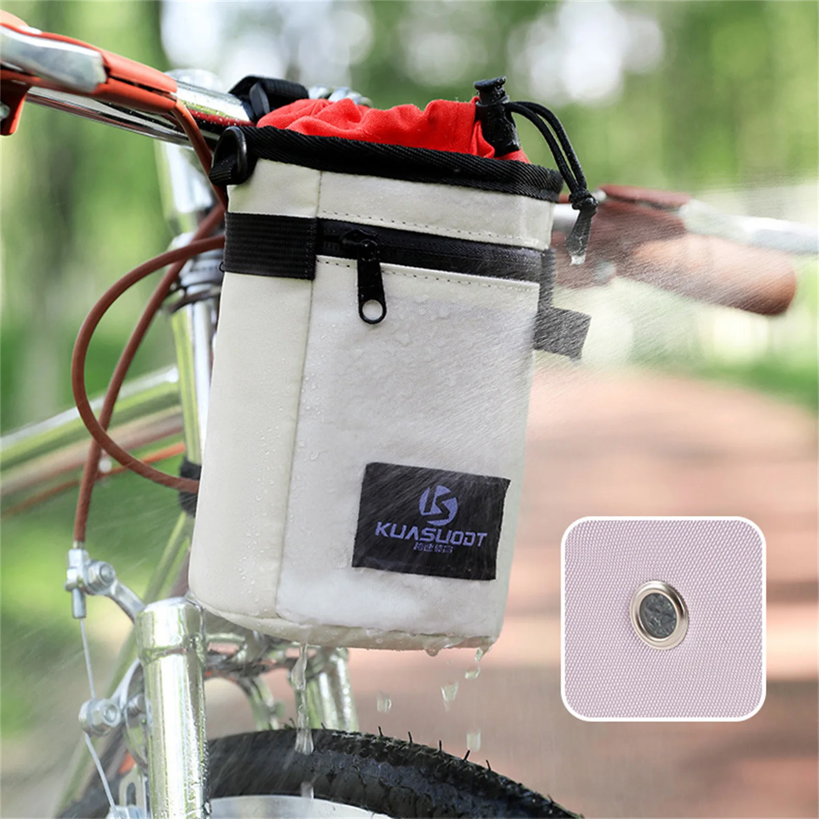 Organizador de botellas de agua para ciclismo, bolsa de botella de agua gruesa portátil para uso en ciclismo, cubierta de taza aislada anticaída, 1 ud. - imagen 4