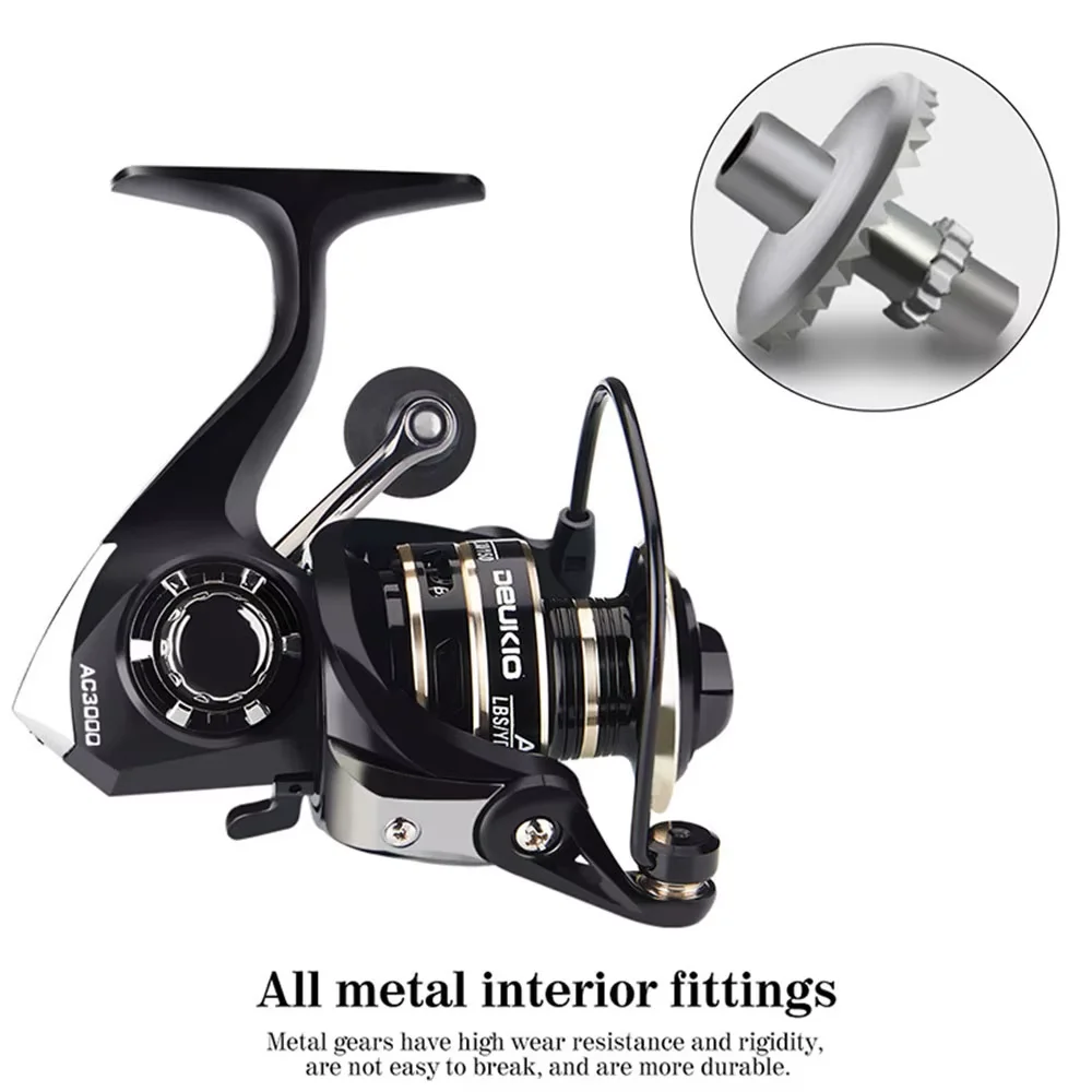 Carrete de pesca totalmente metálico, carrete giratorio 5,2: 1 1BB Max Drowe, carrete de agua salada de alta velocidad, accesorios para carretes de pesca de agua salada - imagen 2