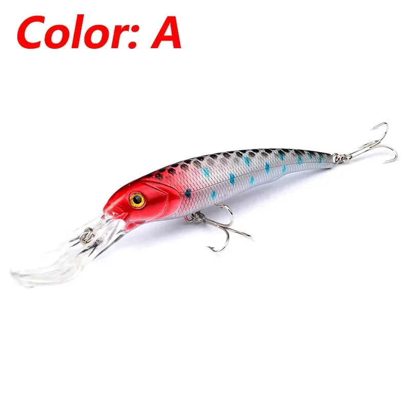 1 Pc Minnow Wobblers señuelo de pesca 28g 16,5 cm Crankbait grande cebo duro Artificial de plástico para Peche Bass Pike carpa Trolling señuelos - imagen 5