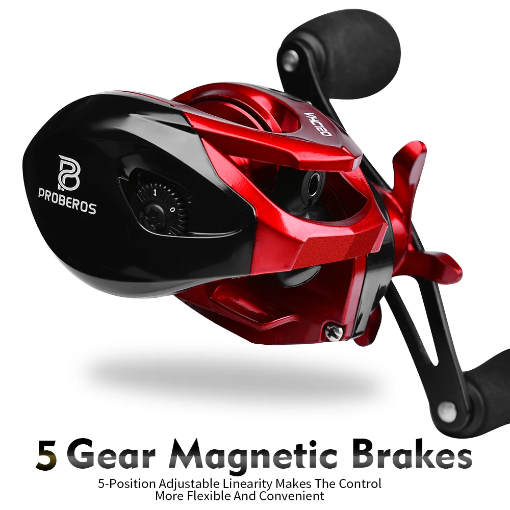 Carrete de pesca PROBEROS Baitcast con relación de engranaje 7,2: 1, carrete de fundición de cebo con carrete de metal ultraligero - imagen 4