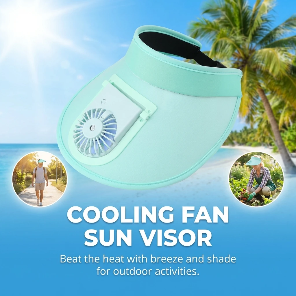 Sombrero ventilador recargable para pesca – Ala ancha UV - imagen 5