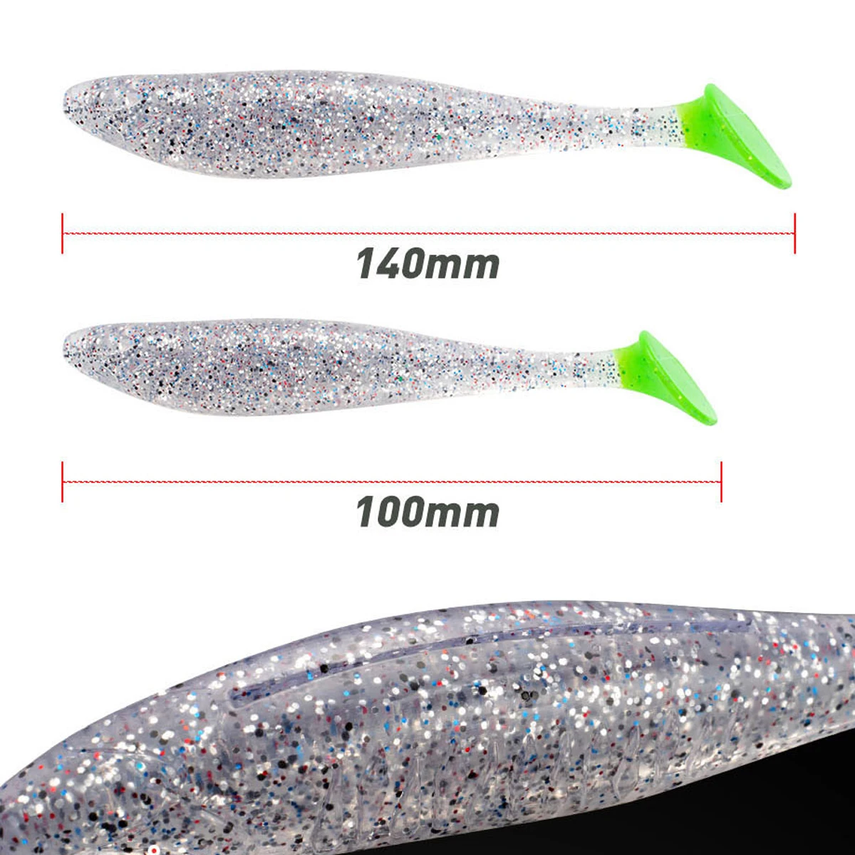 Señuelo de pesca suave para Lucio, cebo flotante Artificial de silicona Isca, 10cm, 14cm - imagen 5