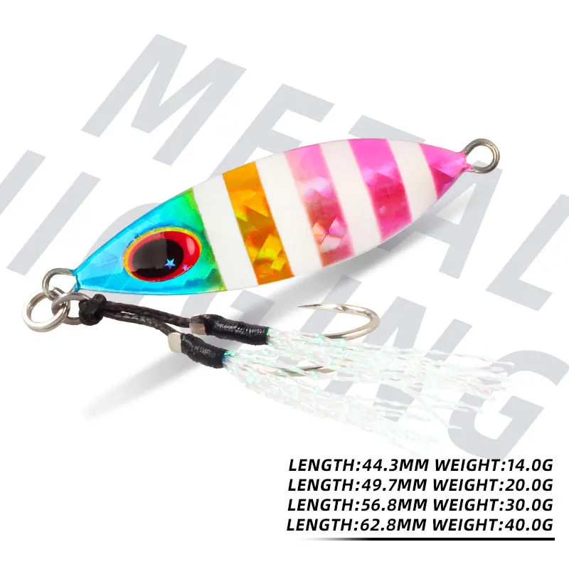 Plantilla de trabajos mágicos para Jigging lento de mar, 14g, 20g, 30g, 40g, 60g, suministros de pesca de Metal, nuevo señuelo de pesca, lubina, trucha, cebos artificiales - imagen 5