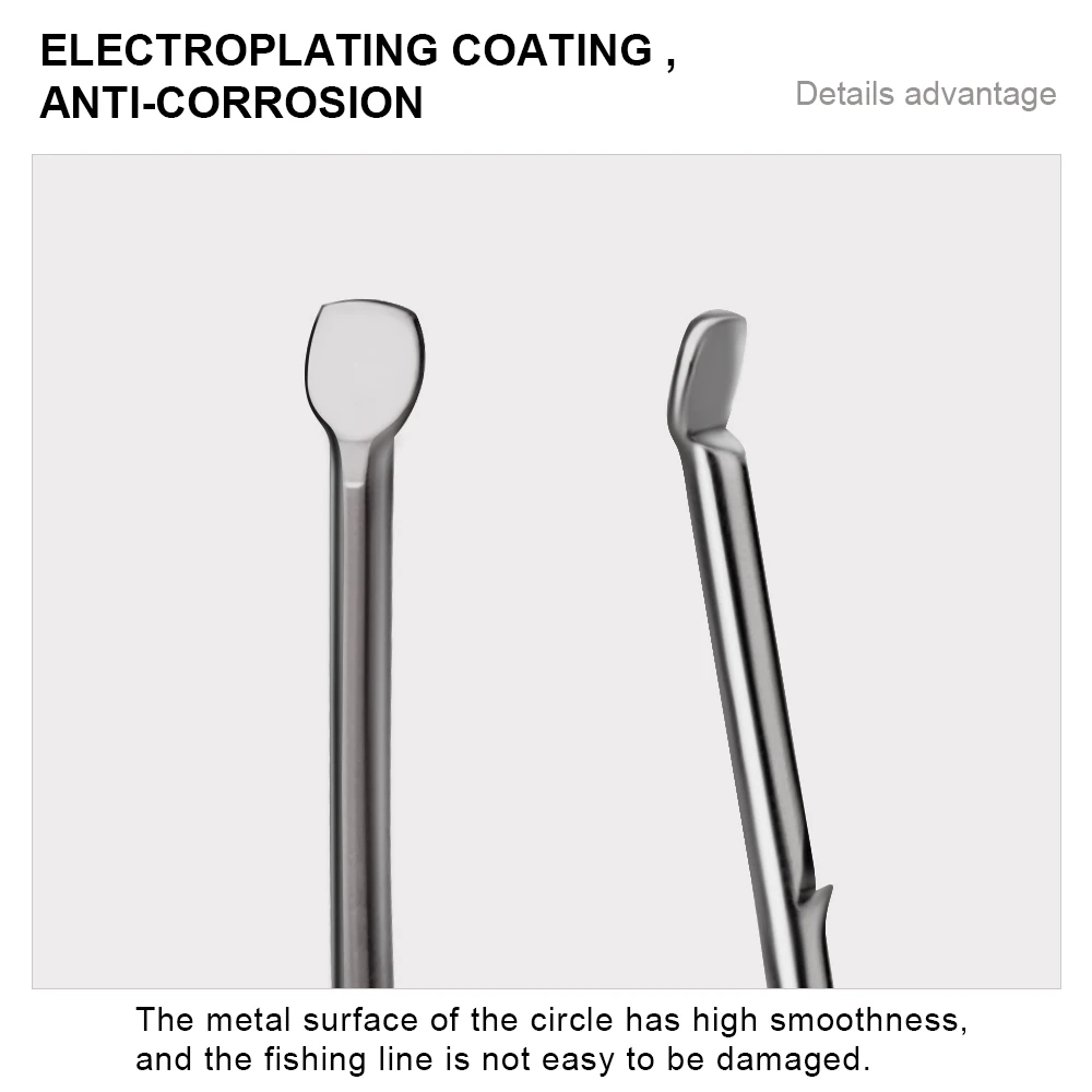 FTK 100PCS Baitholder Anzuelos de pesca Acero con alto contenido de carbono 1 # -10 #   Accesorios de ganchos de gusano con plantilla de púas de pico de vástago largo - imagen 3