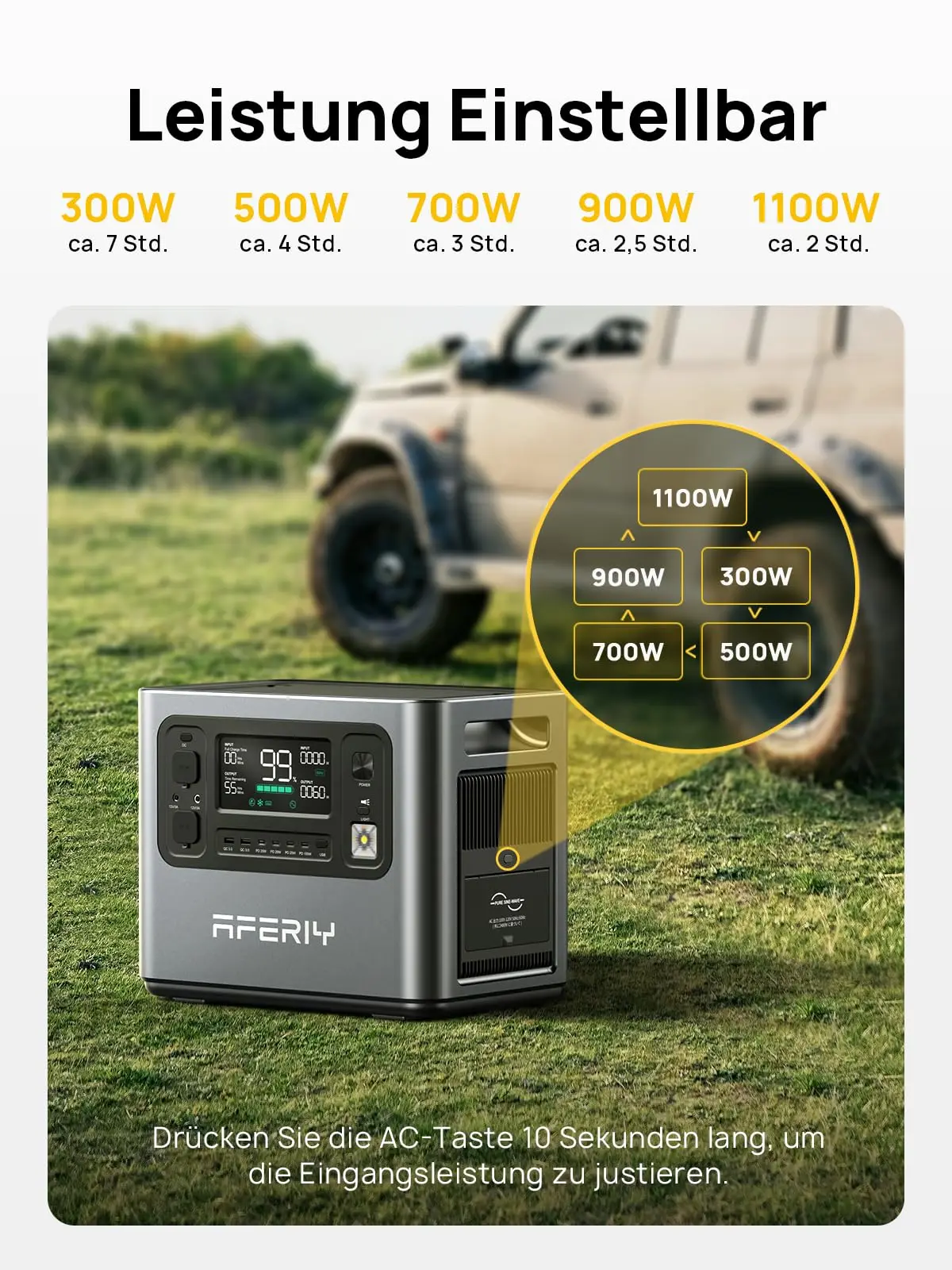 AFERIY Estación de energía portátil 2400W LiFePO4 2048Wh - imagen 3